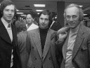 Gerd Muller stood in the middle with Franz Beckenbauer and Udo Lattek on either sides