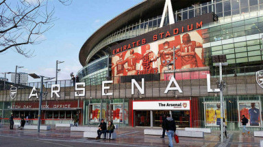 Picture taken from outside of Emirates Stadium, Arsenal's home ground