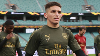 Lucas Torreira training for Arsenal
