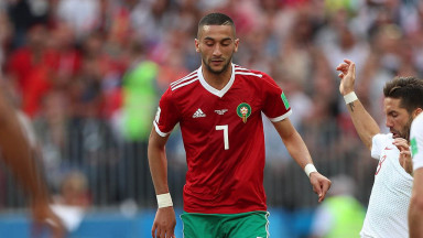 Ziyech pictured during Portugal vs Morocco in World Cup 2018