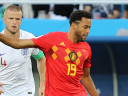 Mousa Dembele and his then club teammate Eric Dier (left) pictured during England vs Belgium in 2018 World Cup