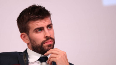 Gerard Pique during an event in Doha